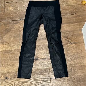 Vince Black‎ Leather-Panel pull on pants size 6